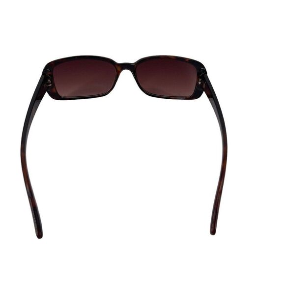 Oleg Cassini Sunglasses Womens Brown Rectangle Brown Tortoise Shell Ombre Lens - Picture 3 of 11
